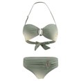 thumbnail image 5 of Women's Sexy Bikini Set Halter Neck Backless Solid Color Two Piece Swimsuit Beachwear for Vacation Summer Party,Army Green,L, 5 of 6