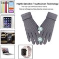 thumbnail image 3 of Guantes de invierno para pantalla táctil, 2 uds., guantes tejidos, puños elásticos, guantes cálidos de invierno, 3 of 5