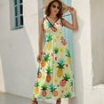 thumbnail image 2 of Lunarable Pineapple King Size Sleeveless Dress Dresses Summer Women Dresses Clothing Woman Dresses Dress, 2 of 7