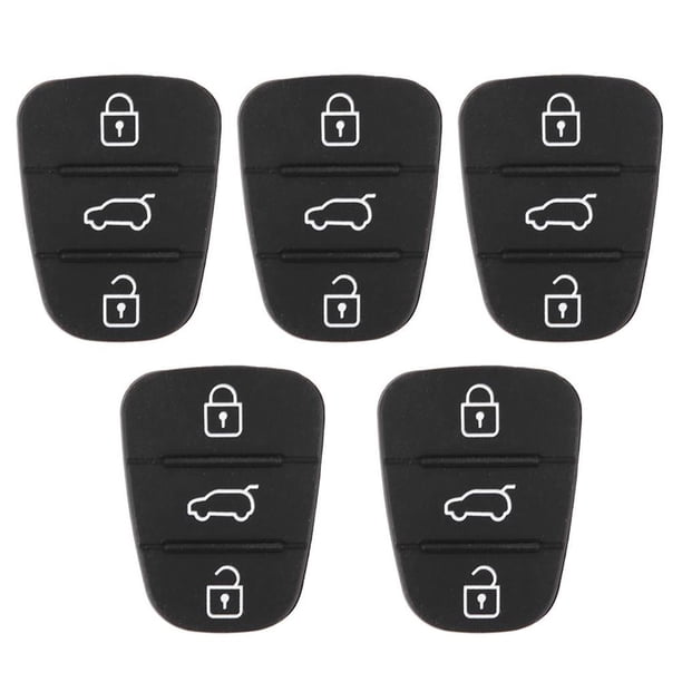 Reemplazo De Carcasa De Llave De Goma Almohadilla De 3 Botones Para Hyundai Fit Para Kia (Sin Letra) 5 Uds Monstrate VI002895-00