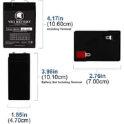 VICI Battery Exit Sign Battery 6V 4.5Ah Backup - 10 Pack