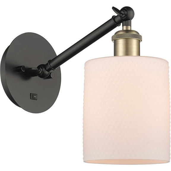 317-1W-BAB-G111-LED-Innovations Lighting-Caledonia - 1 Light Wall Sconce In Industrial Style-11.38 Inches Tall and 5.3 Inches Wide Black Antique Brass