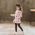 thumbnail image 2 of Conjunto de ropa para niñas pequeñas con estampado de corazones, sudadera de manga larga, camiseta, pantalones, falda, leggings, pantalones, de 2 a 8 años, 2 of 5