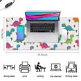 thumbnail image 5 of Long Mouse Pads for Desk,White Dinosaurs Colorful Cacti Pattern Desk Mats on Top Of Desks, Desk Mouse Pad Extra Large with 3mm Non-Slip Base and Stitched Edge for Gaming,Office,Work,Home 35.4"x15.7", 5 of 6