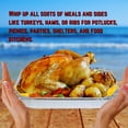 thumbnail image 6 of (2) Large Aluminum Foil Roaster Pans, 18x13.5 Inches Heavy-Duty Disposable Baking Pan for Turkey Ham Holiday Meals Thanksgiving Dinner Christmas Feast Family Potluck Food Gift Container, 6 of 8
