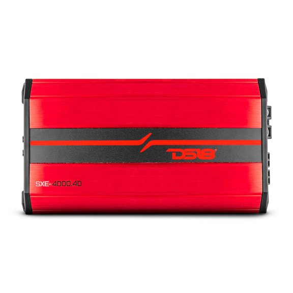 DS18 SXE-4000.4D/RD 4000W Peak 4-Channel Class-D Full Range Car Amplifier (RED)