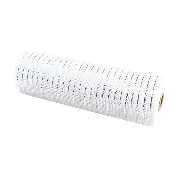 Antqov 26cm*10 Yards Ruban de Décoration de Sapin de Noël Noël Bricolage Mise en Scène Maille Nœud Pendentif Fil Ceinture