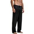 thumbnail image 1 of POINTERTECK Mens Pajama Pants Satin Solid Color Loose Sleepwear Bottom, 1 of 8