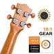 thumbnail image 2 of Ukelele soprano Kmise Instrumento profesional de caoba Ukalalee hawaiano de 21 pulgadas para principiantes con kit de inicio de ukelele (bolsa de lecciones en línea gratuita, correa de afinador, folle, 2 of 5