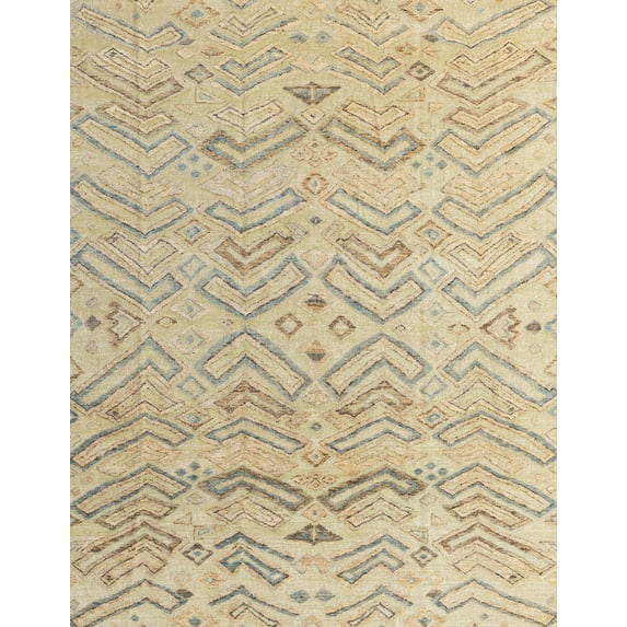 Ahgly Company Machine Washable Indoor Rectangle Abstract Brown Gold Area Rugs, 5' x 8'