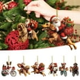 thumbnail image 3 of Dog on Bicycle Christmas Acrylic Ornament with Gift Boxes, Festive Hanging Decor for Holiday Season, Great for Dog Lovers’ Christmas Tree, 3 of 3