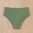 thumbnail image 5 of Arnsht Women's High Waisted Bikini Bottom Tummy Control Ruched Bathing Suit Solid Soft Comfortable Breathable Swim Bottom Green L, 5 of 6