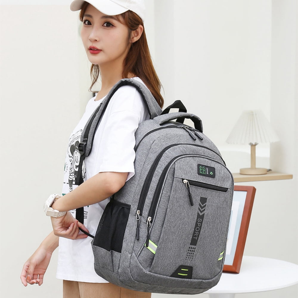 Tyethy Travel Laptop Backpack for Men Women, 15.6 Inch Business Slim Laptops Bag, College School Computer Bag Gifts, Gray