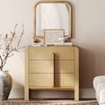 thumbnail image 2 of Modern Wood 3-Drawer Dresser with Curved Profile Design, Mid Century Dresser Organizer Storage for Bedroom,Living room, Entryway, 2 of 9