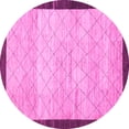 thumbnail image 1 of Ahgly Company Indoor Round Abstract Pink Modern Area Rugs, 5' Round, 1 of 4