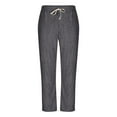 thumbnail image 4 of YLSDY Fashion Mens Summer Casual Pants Fashion Ripped Distressed Hip Hop Streetwear Elastic Waist Loose Fit Trousers with Pockets Gray XXXL, 4 of 6