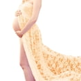 thumbnail image 4 of Lightweight Lace Maternity Gown Featuring Trailing Bustier Support Dress For Cool Pregnancy Comfort, 4 of 8