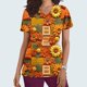 thumbnail image 1 of Fiudx Ofertas Flash Artículos En Oferta Blusa de Lactancia con Bolsillos y Manga Corta con Cuello En V y Estampado En Barbacoa para Mujer, 1 of 5