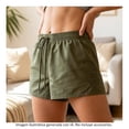 thumbnail image 4 of Short Ocean Pacific para Dama Diseño Floral con Resorte y Jareta Verde Talla EEG, 4 of 4