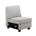 thumbnail image 6 of Leo Light Gray Linen 8Pc Modular L-Shape Sectional Sofa and Ottoman, 6 of 11