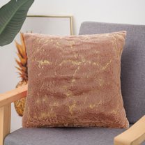 PEONAVET Velvet Decorative Throw Pillow Covers, 18×18 Soft Solid Square Cushion Case, Marble Pattern Pillow Case for Couch Sofa Bed Home Decoration(Wine)