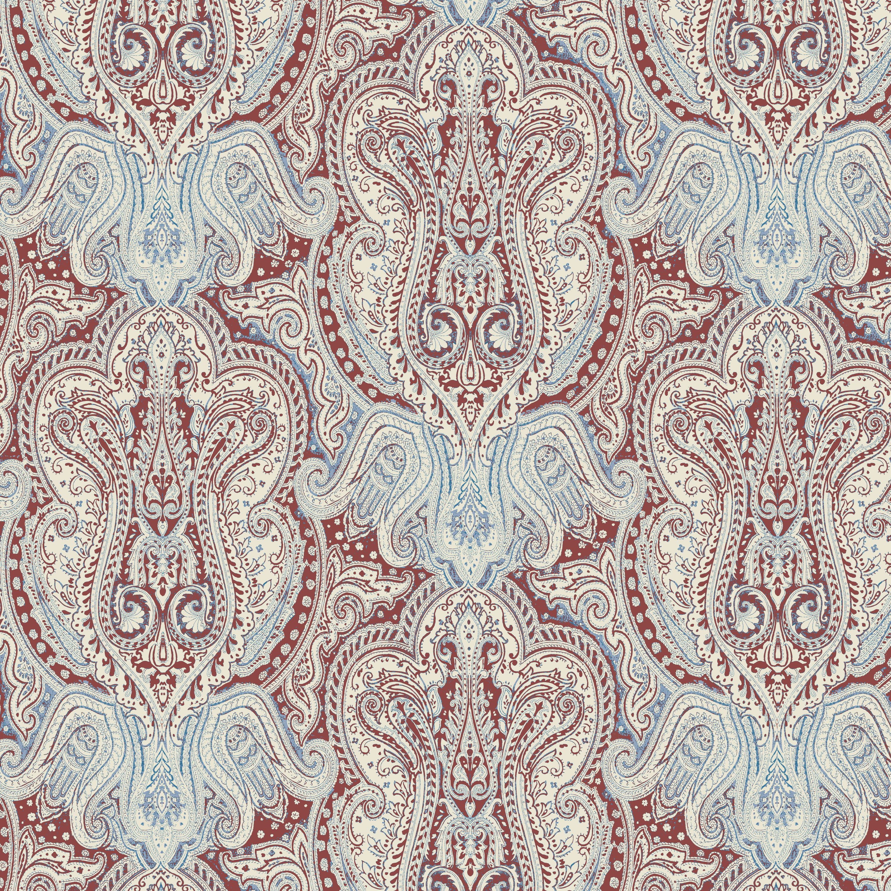 Waverly Inspirations 100 Cotton Duck 45" Width Paisley Med Red Color