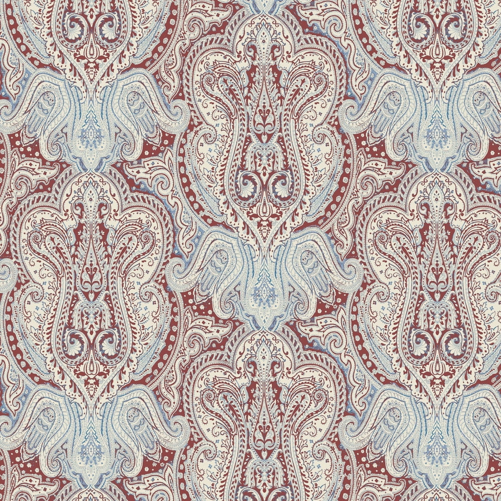 Waverly Inspirations 100% Cotton Duck 45" Width Paisley Med Red Color ...