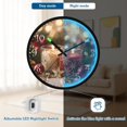 thumbnail image 5 of Voice Activated Clock with Glow Light 12 Inch Large Silent Wall Clock Battery Operated for Home Decor Red and White Scented Candles Pattern, 5 of 8