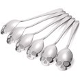 thumbnail image 1 of Skull Spoons, Skull Sugar Spoons, Skull Stainless Steel Teaspoons, Coffee And Tea Stirring Spoon, Set Of 6 Silver 18/10 Stainless Steel Cool And Styli, 1 of 5