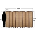 thumbnail image 2 of Olela Folding Bamboo Room Divider, 8 Panels Decorative Screens Wall Divider for Room Separation, 5.4ft Height Freestanding Privacy Partition for Living Room, Bedroom & Office, No Assembly, 2 of 9