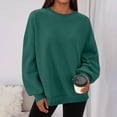thumbnail image 5 of Crew Neck Sweatshirts Women Fall Oversized Crewneck Sweatshirt Vintage Fleece Pullover Loose Fit Cute Y2K Hoodie, 5 of 5