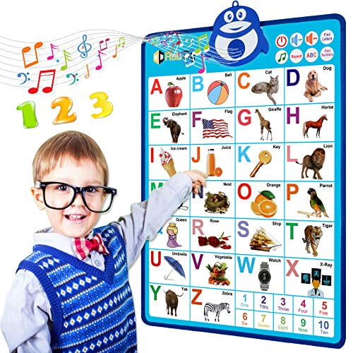 ABC /& 123 Music Talking Music Poster Electronic Interactive Alphabet Wall Chart
