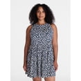 thumbnail image 2 of Time and Tru Women's and Women's Plus Sleeveless Tiered Mini Dress, Sizes XS-4X, 2 of 6