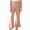 Pink, variant on CPNG Girls Ribbed Knit Flare Pants Solid Color Elastic Waist Bell Bottoms Pants with Ruffled Trim Stretchy Casual Daily Wear Long Pants