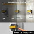 thumbnail image 2 of YANSUN 4.8 in 1-Watt Acrylic Square Column Plug-in LED Night Light with Sliding Dimmer, White Light 5000K, Black & Copper, 2-Pack, 2 of 7