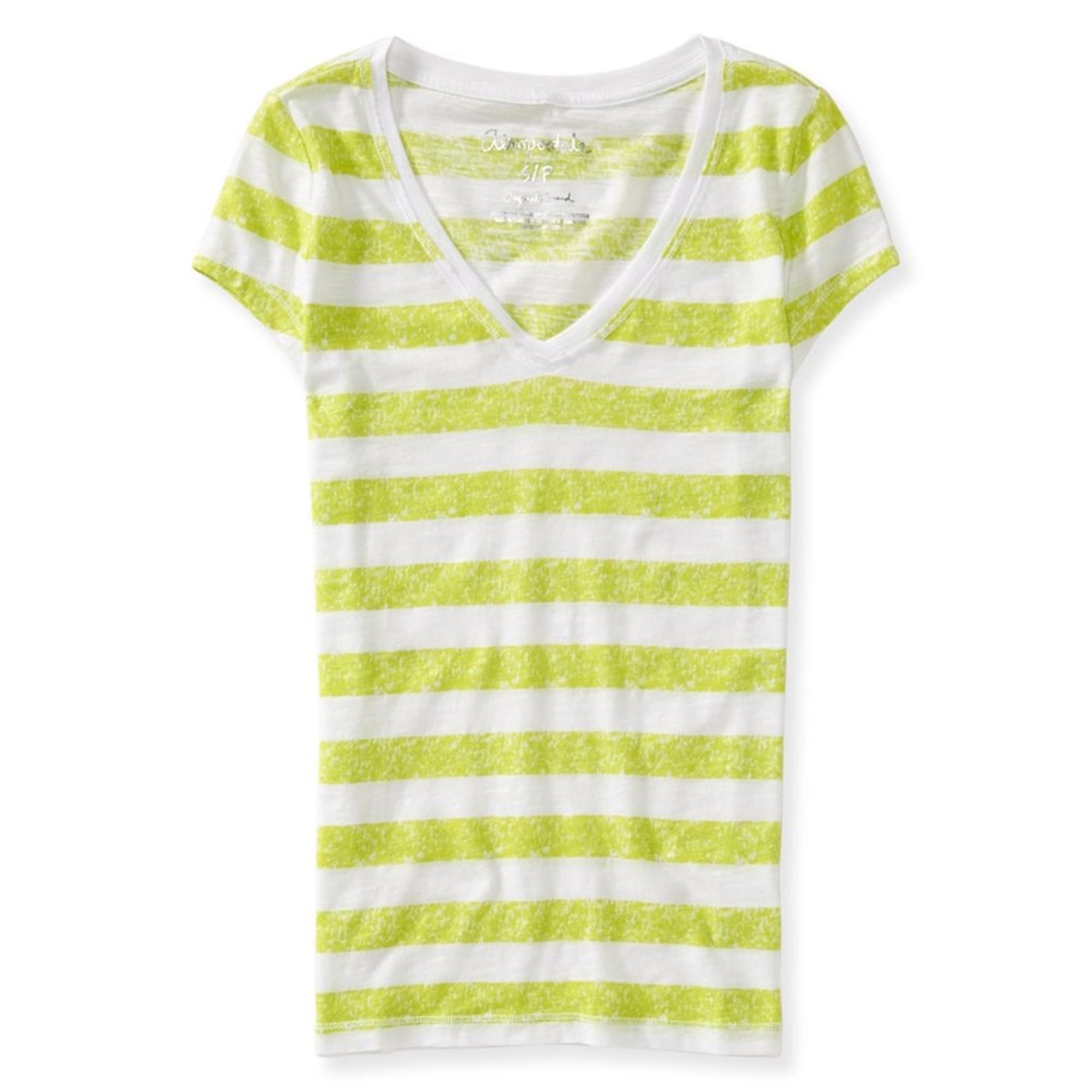 Womens AEROPOSTALE Stripe Burnout Cropped Tee T-Shirt NWT #9442