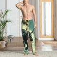 thumbnail image 2 of Sigee Bull Charging Through Waves print Men's Pajama Pants Lounge Sleep Bottoms with Elastic Waistband and Pockets-Medium, 2 of 6