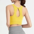 thumbnail image 4 of OSOLU Women Sports Bra Yoga Fitness Athletic Wear Elastic Breathable Bras For Underwear Women's Bra Workout Sports High Support Comfortable Bralettes Yellow L, 4 of 4