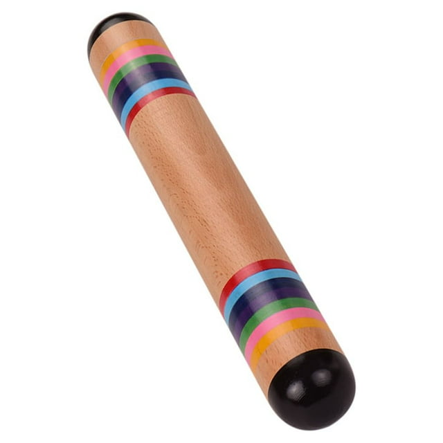 Shaker Wooden Rainstick Rainmaker Rain Shaker Musical Instrument Toy Rainbow Colored for Kids Adults