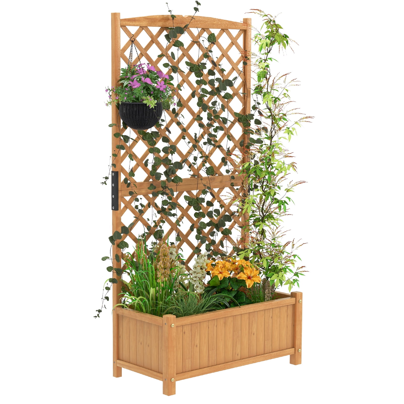 Patiojoy Raised Garden Bed with Trellis Indoor & Outdoor Plant