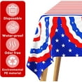 thumbnail image 3 of MYFLOCY 4th of July Disposable Plastic Tablecloth 54" x 108" Waterproof Patriotic Memorial Party Decorations (Floral Edged 3 Pack), 3 of 8