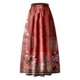 thumbnail image 4 of XIAOCHA Floral Pocketed Skirt for Women Flowing Ornate High Waisted Maxi Skirt Smooth Elegant Evening Skirts, 4 of 4