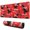 Red Cartoon Dinosaurs, variant on Long Mouse Pads for Desk,Red Cartoon Dinosaurs Skiing Pattern Desk Mats on Top Of Desks, Desk Mouse Pad Extra Large with 3mm Non-Slip Base and Stitched Edge for Gaming,Office,Work,Home 31.5"x11.8"