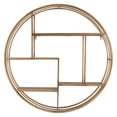 thumbnail image 7 of Sagebrook Home Round 31.5" Wood / Metal Wallshelf, Bronze, 7 of 7