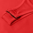 thumbnail image 4 of XFLWAM Women's Ribbed Knit Turtle Neck Lettuce Trim Thumb Hole Long Sleeve Bodysuit Leotard Top Red L, 4 of 6