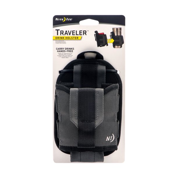 Nite Ize Traveler Drink Holster Hands Free Adjustable Bottle Carrier