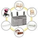 thumbnail image 5 of Caddy de cabecera con 8 bolsillos, bolsa colgante, revistero, dispositivo , organizador de sofá, tela Oxford para , dormitorio, teléfono, Gris, 5 of 7