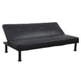 Hommoo Faux Leather Sofa Bed, Modern Futon Couch for Living Room
