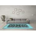 thumbnail image 3 of Ahgly Company Indoor Rectangle Oriental Light Blue Industrial Area Rugs, 2' x 5', 3 of 4