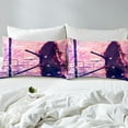 thumbnail image 3 of Japanese Bedding Set Queen For Boys Kids Pink Cherry Blossoms Bed Sheets, Japanese Style Warrior Katana Fitted Sheet Samurai Sword Modern Art Sheets With 2 Pillowcases, No Top Sheet, 3 of 5